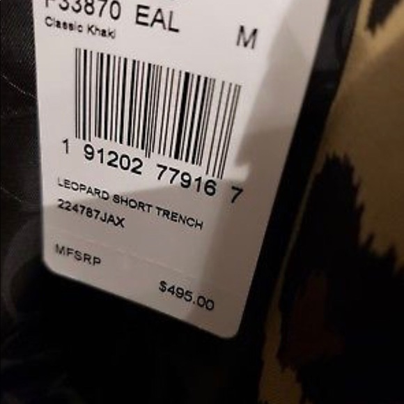 041. NWT Coach Leopard Print Trench Coat - Picture 4 of 4